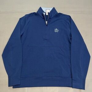B Draddy Pullover Men Blue 1/4 Quarter Zip Long Sleeve‎ Golf Athleisure-M-3604